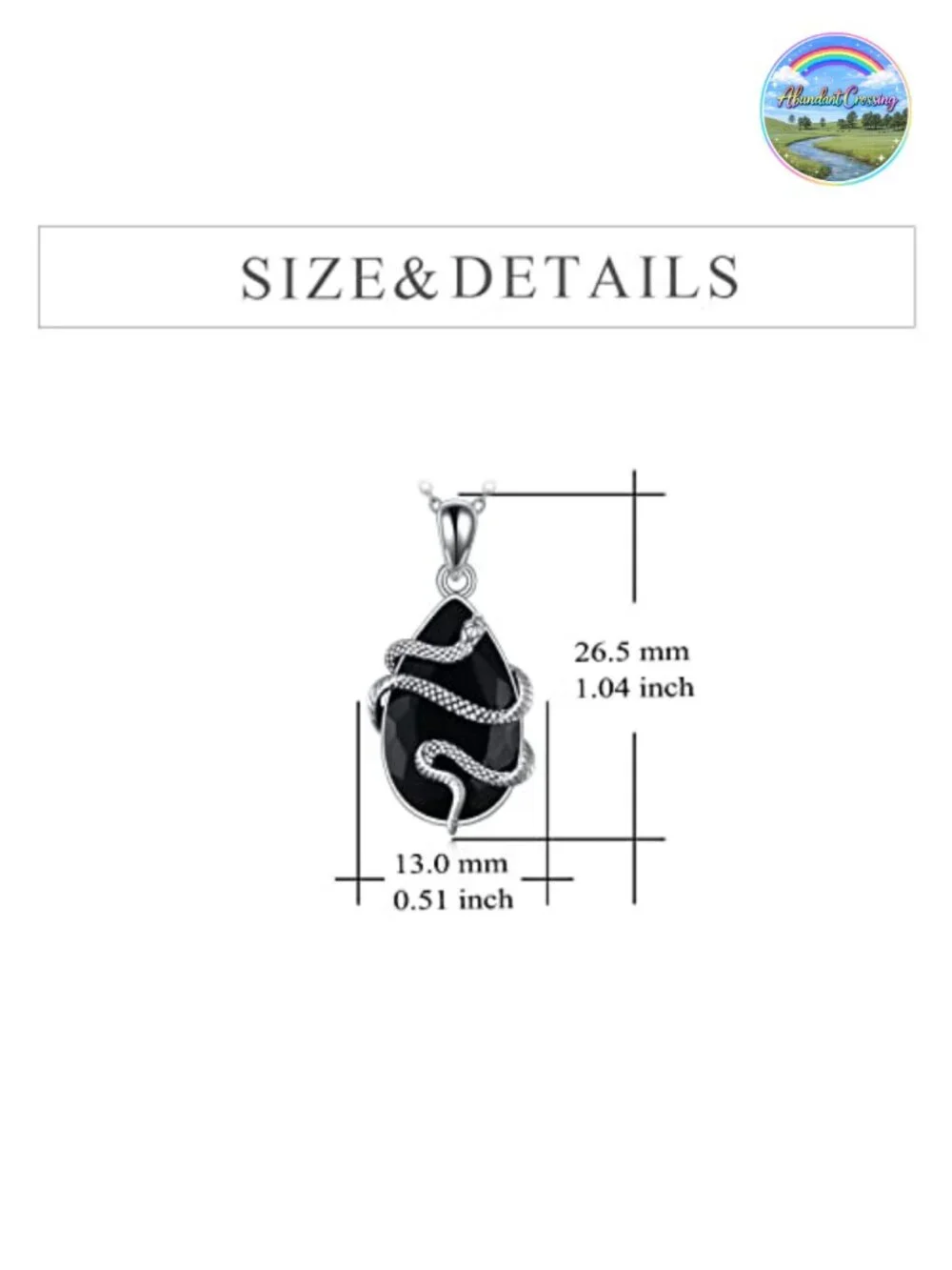 Sterling Silver Snake Pendant Necklace for Women